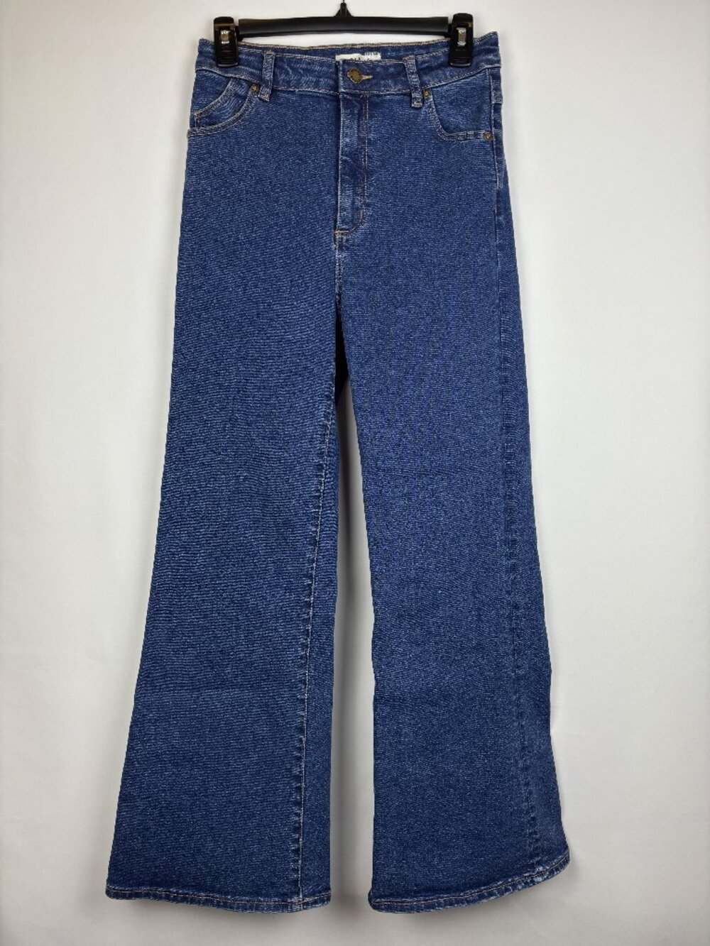 28 Rolla's Eastcoast Flare Jeans Dark Blue Wash Denim Cotton Blend Tapered NWOT